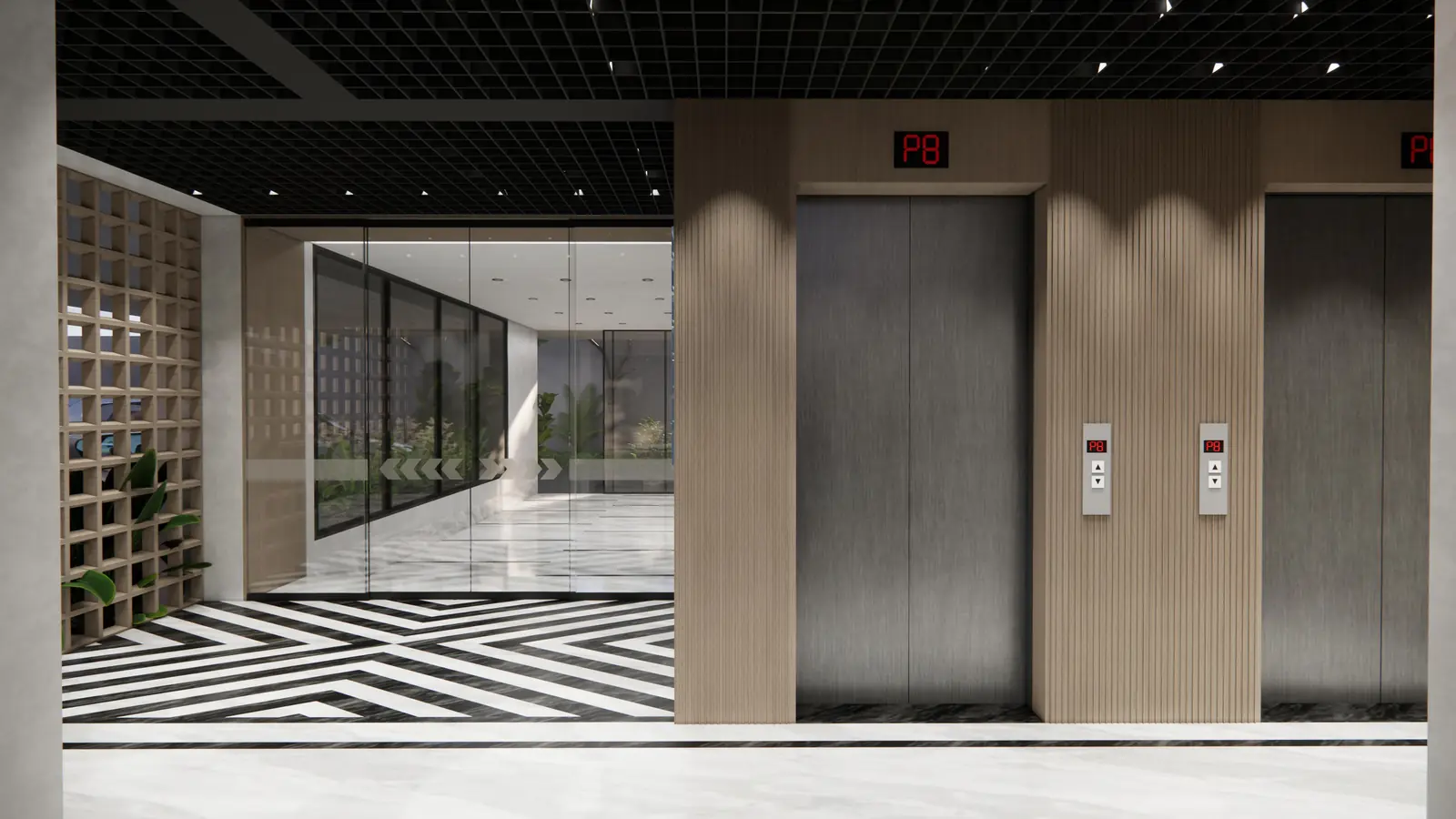 Premium bedroom interior at Pooja Vertex luxury flats Mahatma Nagar Nashik